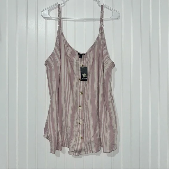 Torrid Rayon Crepe button front cami lightweight size 1X plus size - Picture 6 of 7